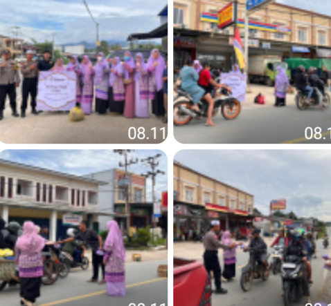 Pengamanan Humanis Polisi Warnai Aksi Berbagi Takjil Salimah di Sekayam, 200 Paket Dibagikan untuk Masyarakat