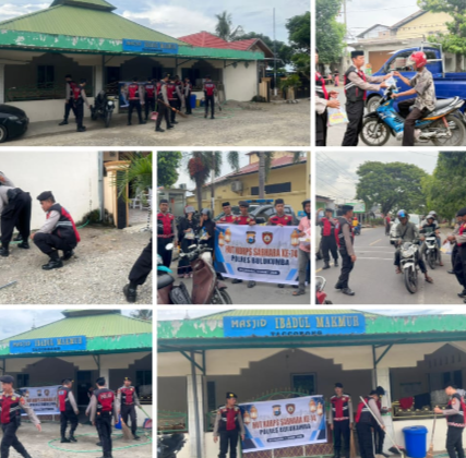 HUT Korps Sabhara ke-74, Sat Samapta Polres Bulukumba Gelar Bakti Religi dan Berbagi Takjil