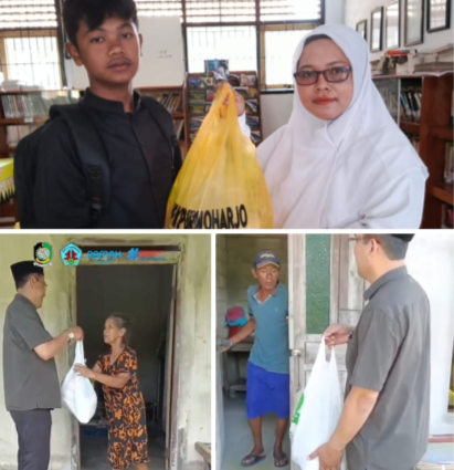Peduli Sesama, SMPN 2 Purwoharjo Salurkan Zakat Fitrah untuk Masyarakat Sekitar