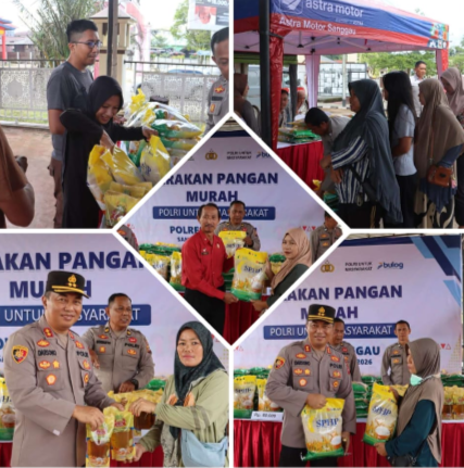 Polres Sanggau Gelar Gerakan Pangan Murah Serentak, Bantu Warga Dapatkan Sembako Terjangkau Jelang Idul Fitri