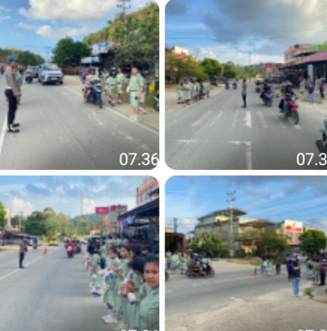 205 Takjil Dibagikan, Polsek Sekayam Pastikan Kegiatan Pelajar Berjalan Tertib
