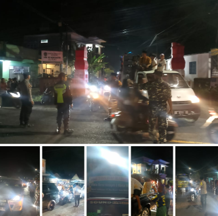 Polsek Cluring Amankan Kegiatan Takbir Keliling Obor di Dusun Pancur Sari