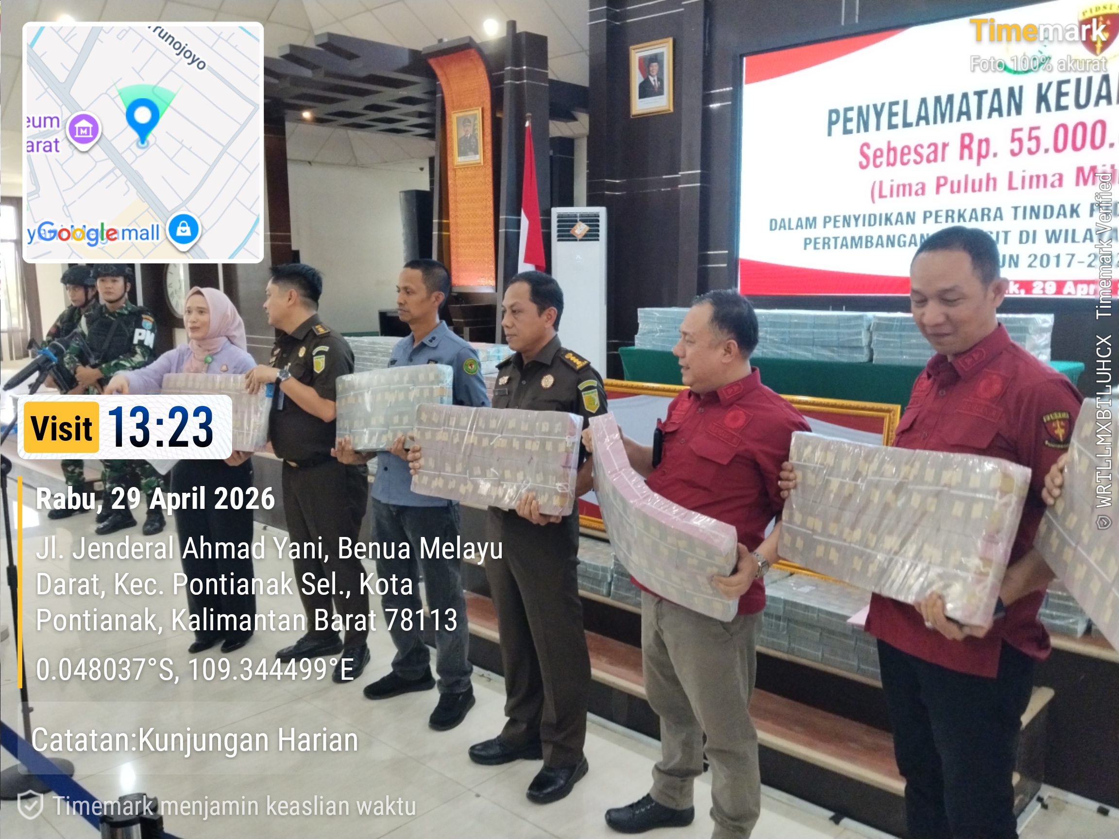 Belum Genap 1 Bulan. Kejati Kalbar Kembali Selamatkan Rp. 55 Miliar, Total Pemulihan Tembus Rp.170 Miliar dari Skandal Bauksit.