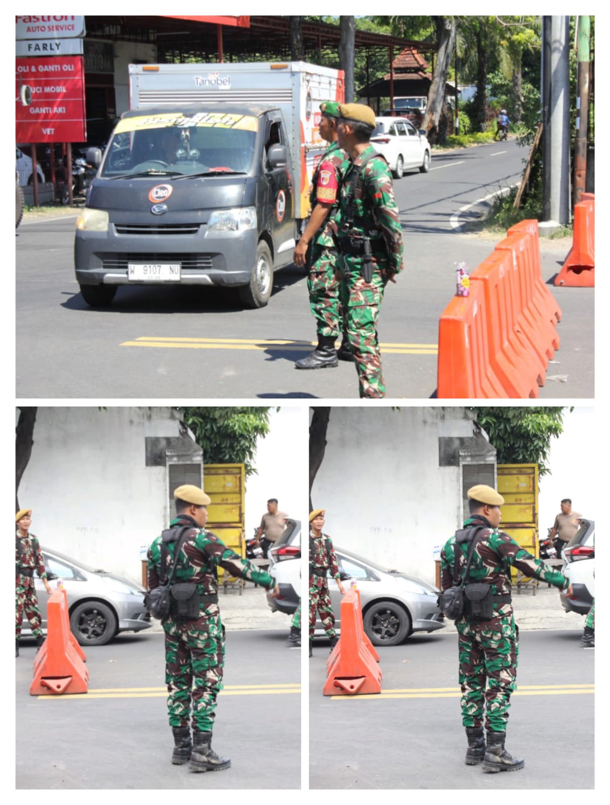 Atur Lalu Lintas dan Cegah Kemacetan di Ketapang, Aksi Humanis Anggota Kodim 0825/Banyuwangi Bikin Haru Para Sopir di Tengah Antrean Panjang