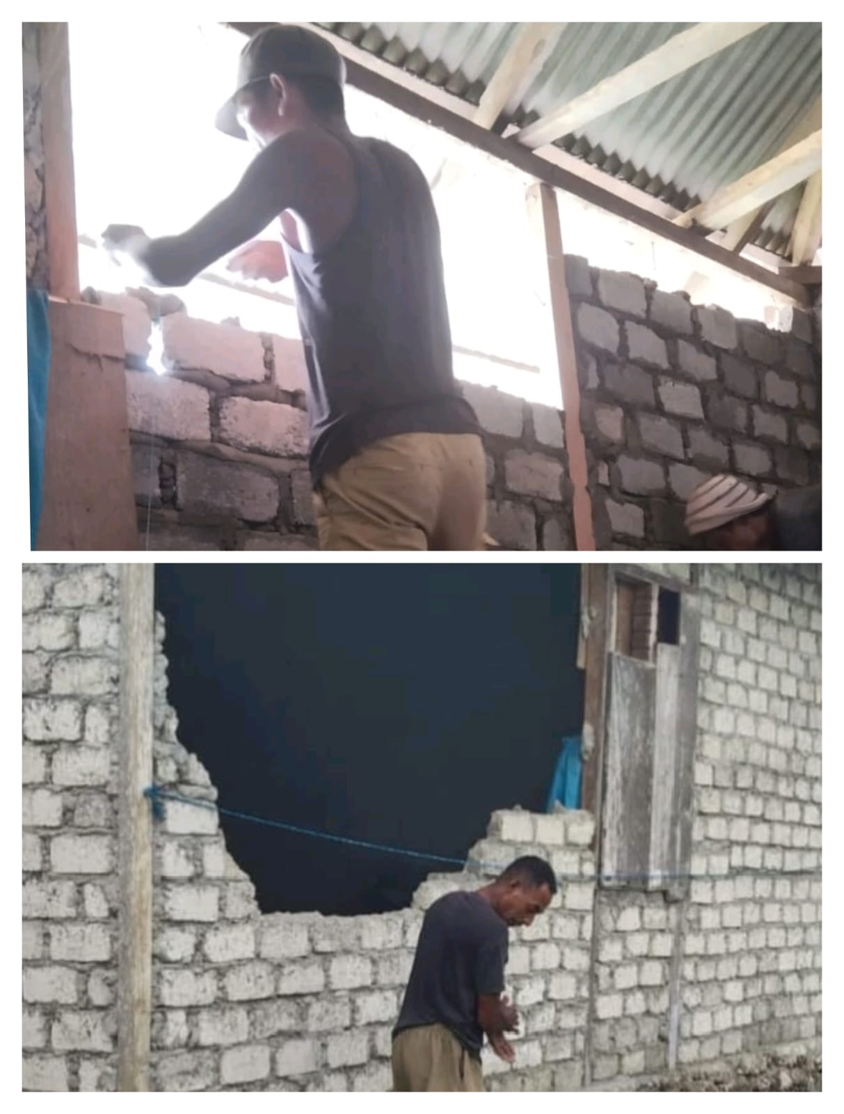 M.ZAKI Abd Wahab menyampaikan apresiasi kepada kades tokaka Jufri ajid Atas langka cepat terdampak gempa 7.6