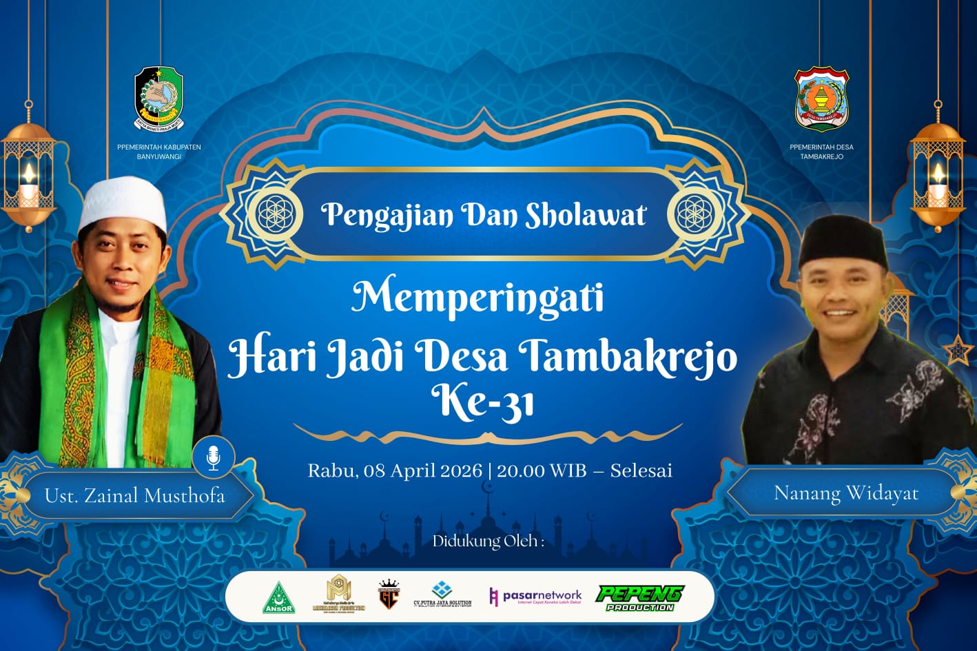 Pemerintah Desa Tambakrejo Memperingati Hari Jadi Desa Tambakrejo ke 31 Bersholawat