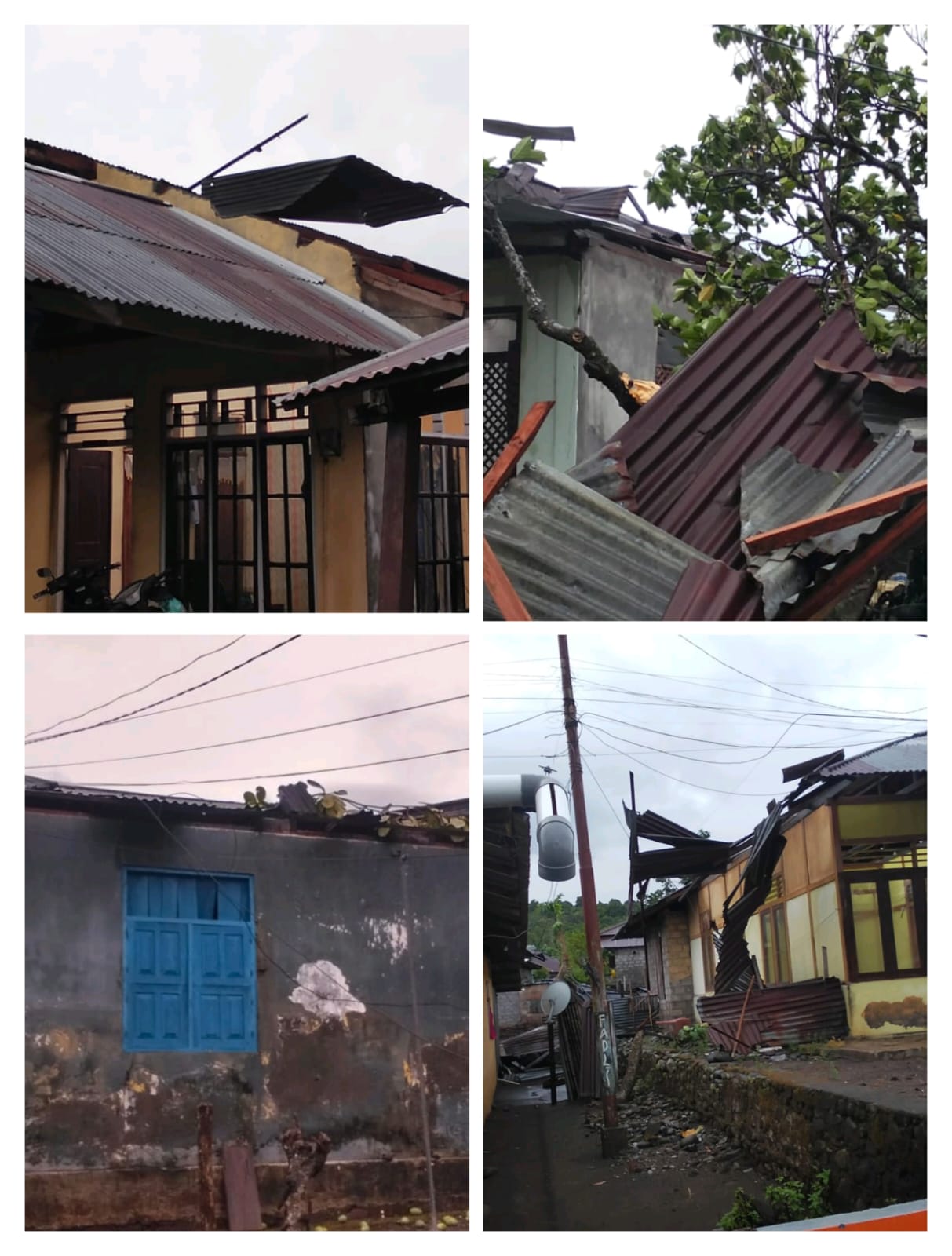 Angin Puting Beliung Terjang Desa Rabotdaiyo, Puluhan Rumah Rusak