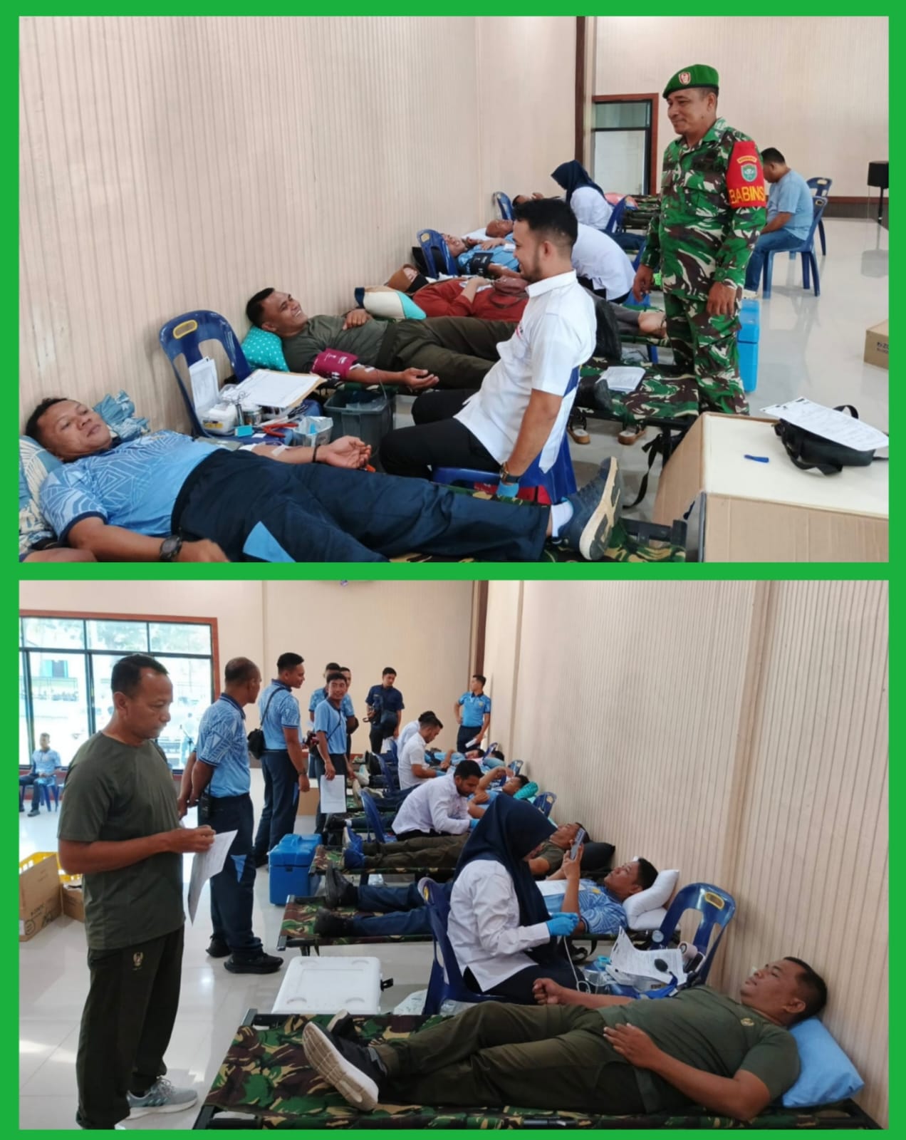 Personel Kodim 0112/Sabang Ambil Bagian dalam Donor Darah HUT TNI AU ke-80, Babinsa Turut Monitoring Kegiatan