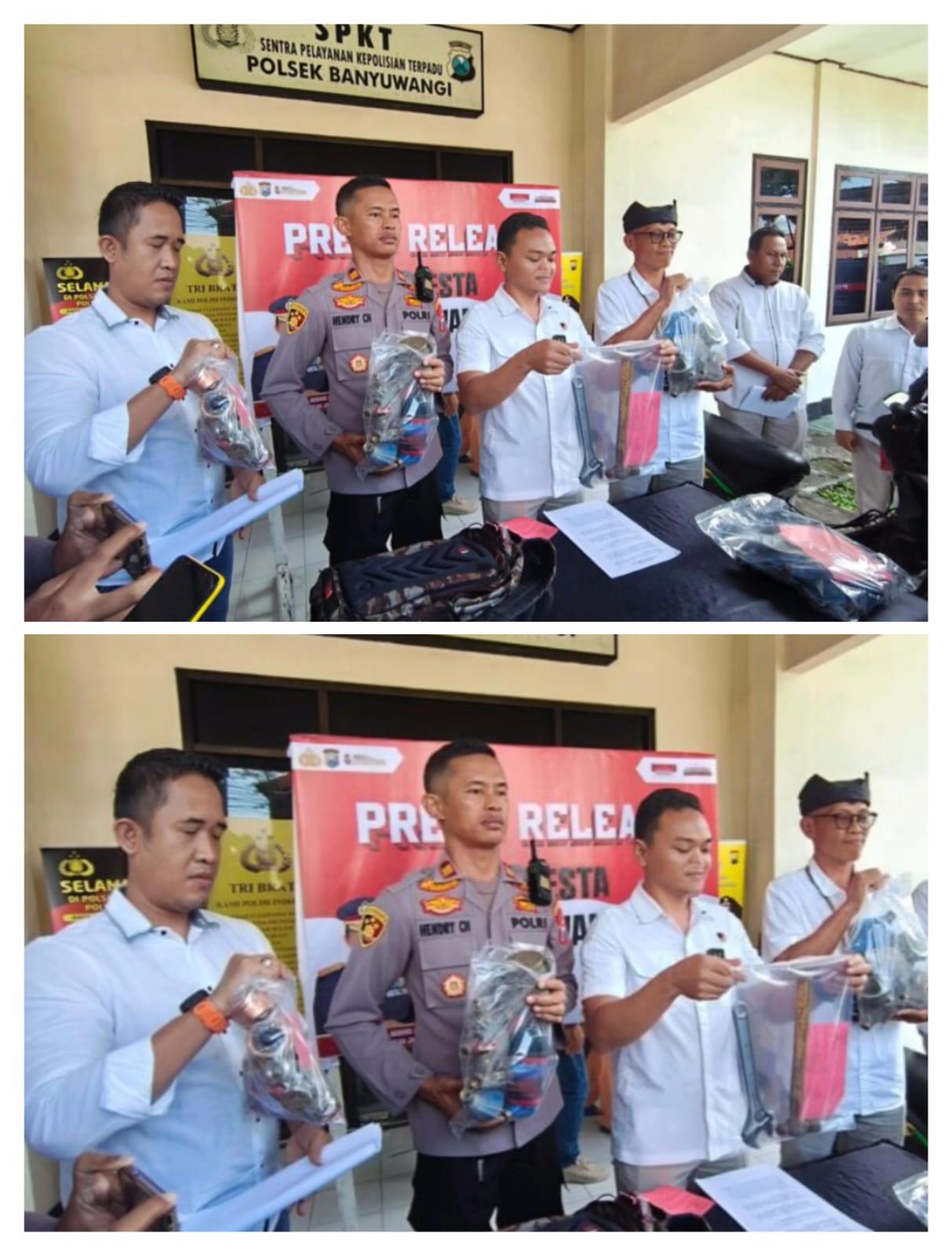 Polresta Banyuwangi Tangkap Pencurian Meteran Air Dengan modus Petugas Resmi 