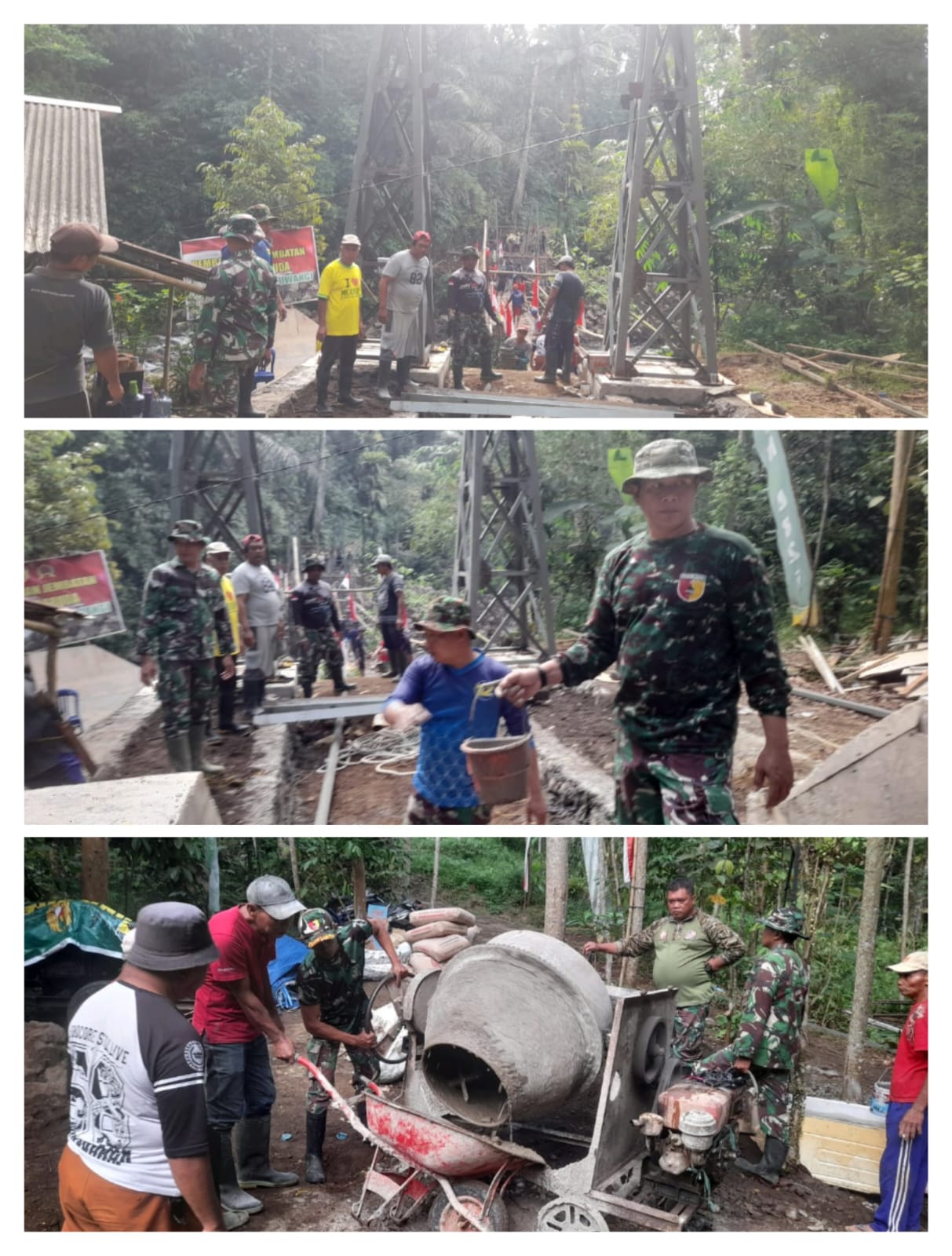 Hari ke-25, Prajurit TNI Tak Kenal Lelah: Beton Garuda Tancap Akar di Sungai Binau