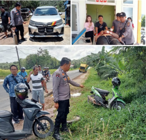 Pengendara Motor Terluka Usai Tertabrak Mobil di Depan SPBU Kebadu, Polisi Imbau Pengendara Lebih Waspada