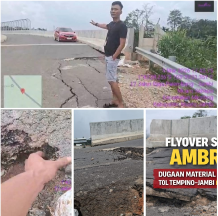 Belum Lama Dikerjakan, Flyover Muara Sebapo Sudah Retak ambruk—Ada Apa dengan Proyek Tol tempino-Jambi