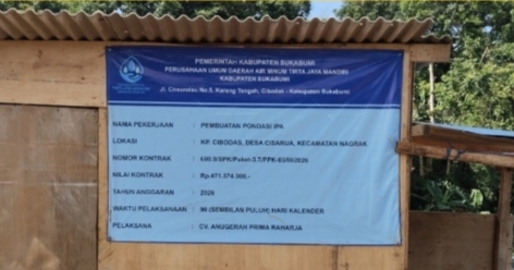 Tingkatkan Layanan Publik, Perumda TJM Sukabumi Mulai Pembangunan Fondasi IPA Cibodas