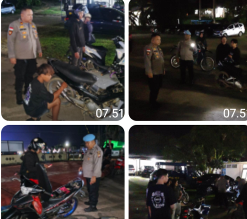 Jaga Ketertiban Malam Hari, 15 Motor Berknalpot Brong Ditindak Polsek Kembayan