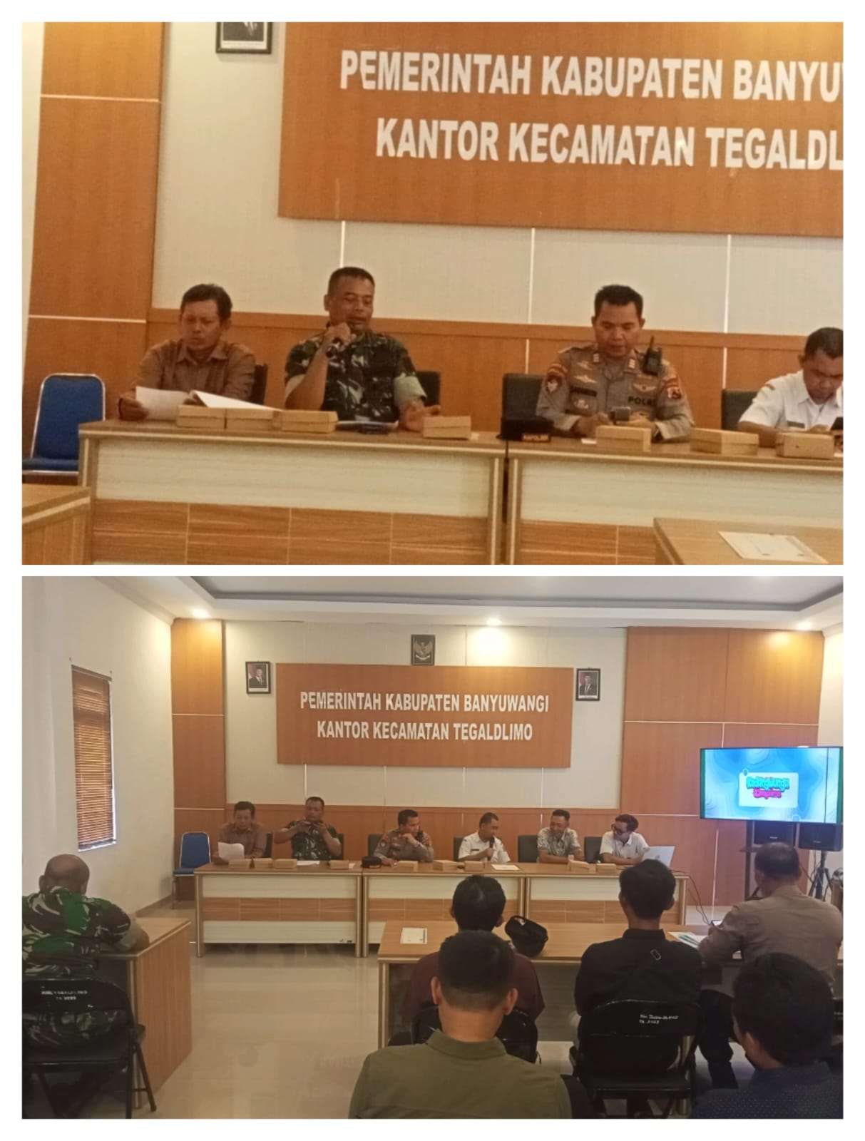 Danramil 0825/09 Tegaldlimo, Ikuti Rapat Koordinasi (Rakor) Kesiapan Pengamanan Pentas Musik Bergengsi “Kedungwungu Empire”
