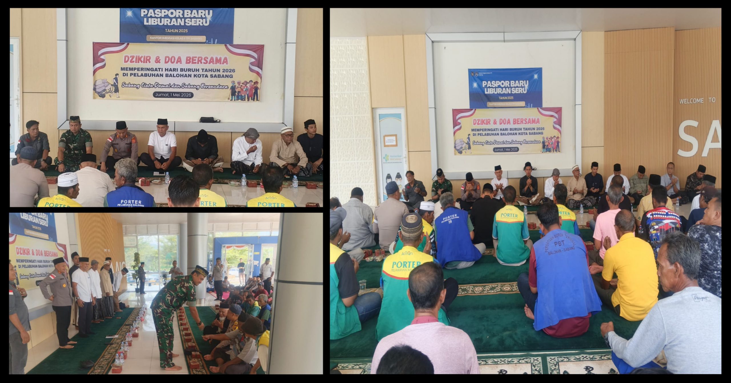 Dandim 0112/Sabang Hadiri Zikir dan Doa Bersama Mayday 2026, Peringatan Hari Buruh di Sabang Berlangsung Humanis dan Penuh Kebersamaan