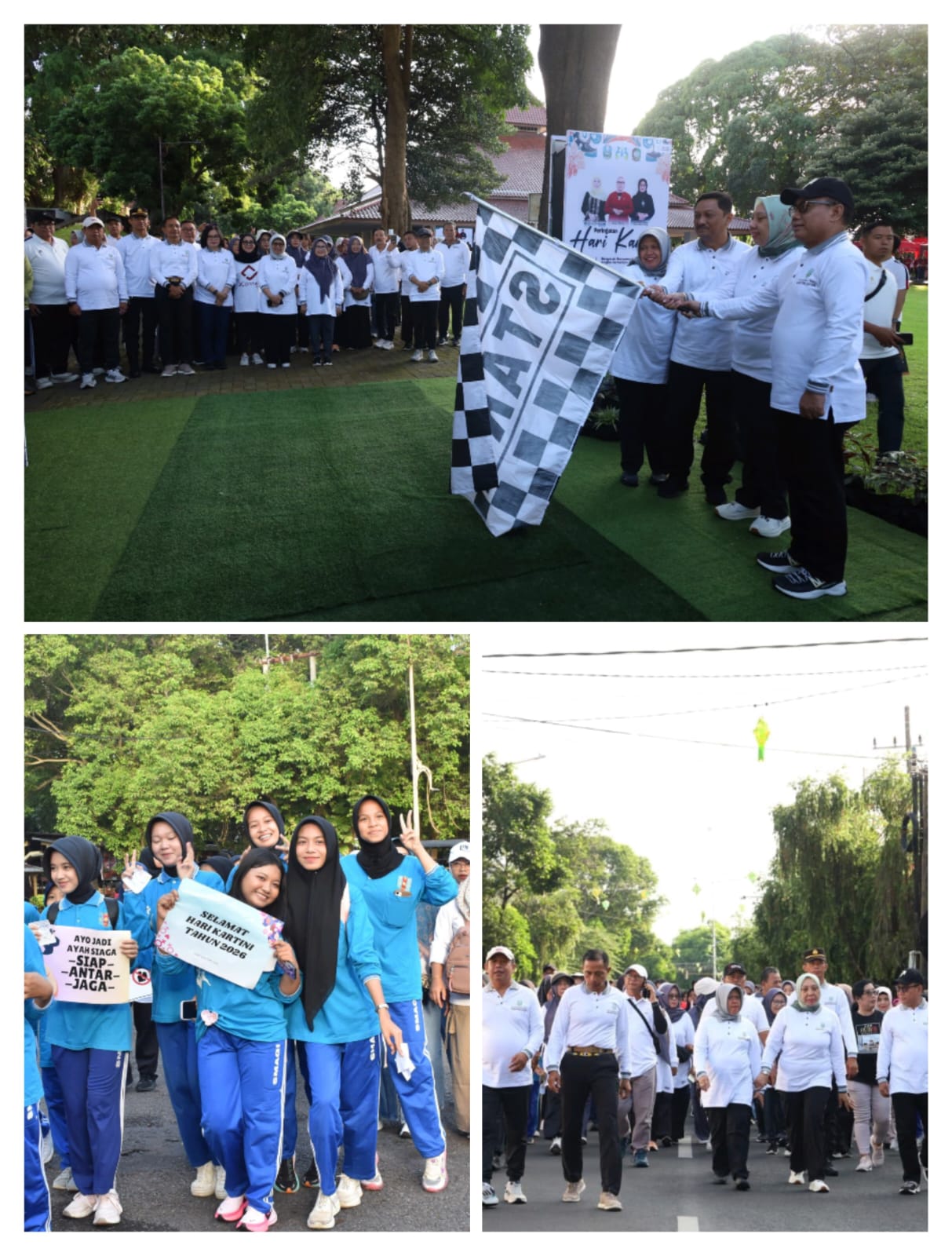 Kasdim 0825/Banyuwangi Turun Langsung Ikuti Jalan Sehat Kartini, Ribuan Warga Padati Pendopo Sabha Swagata