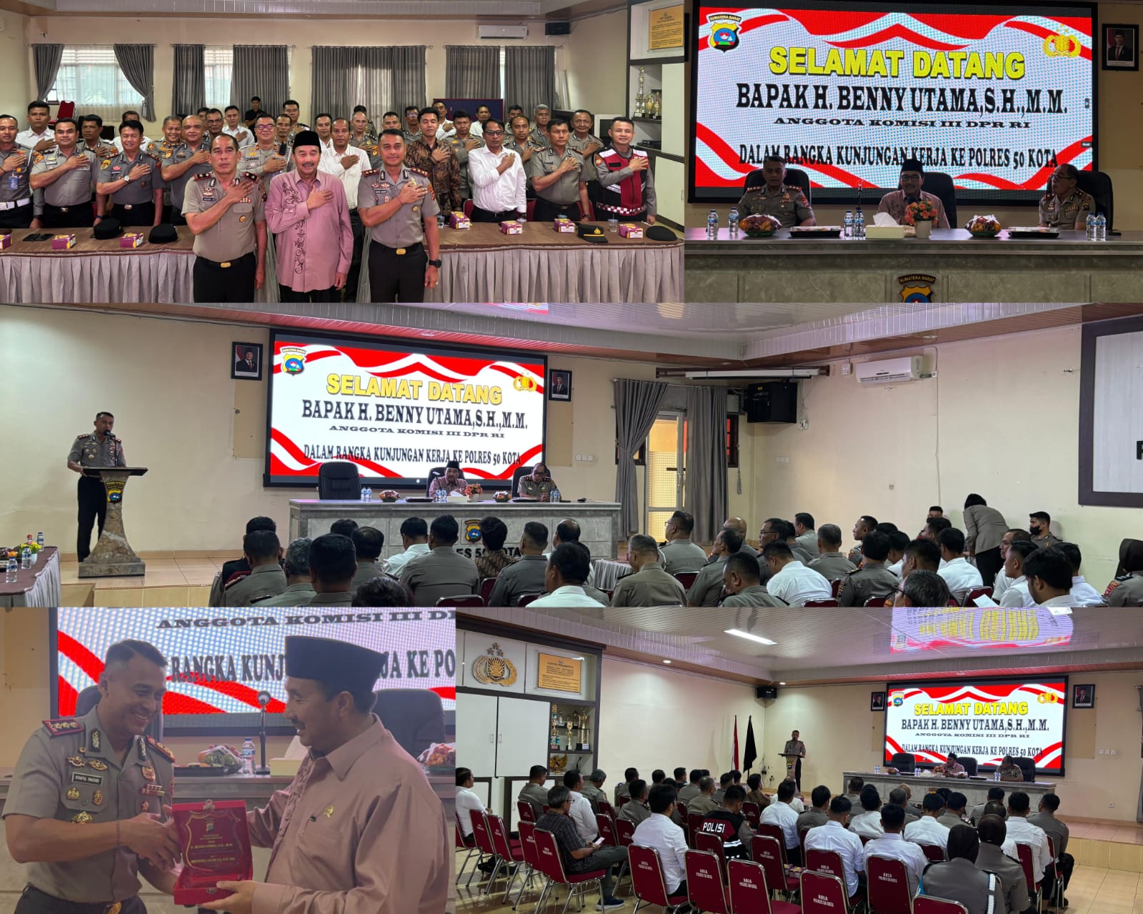 Kunjungan Kerja dan Reses ke Polres 50 kota, Benny Utama Tekankan Pentingnya Penguatan Sistem keamanan