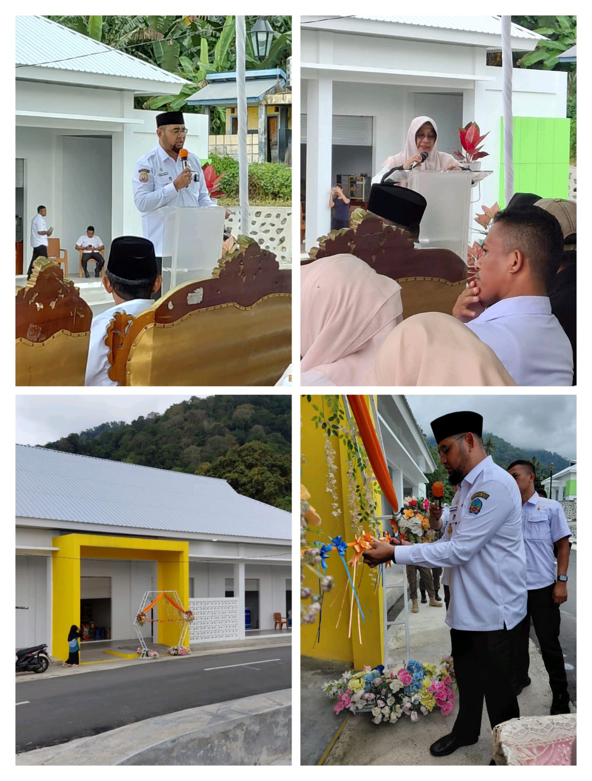 Bupati Halmahera Selatan, Hasan Ali Bassam Kasuba,  meresmikan operasional Pasar Babang,layak dan modern