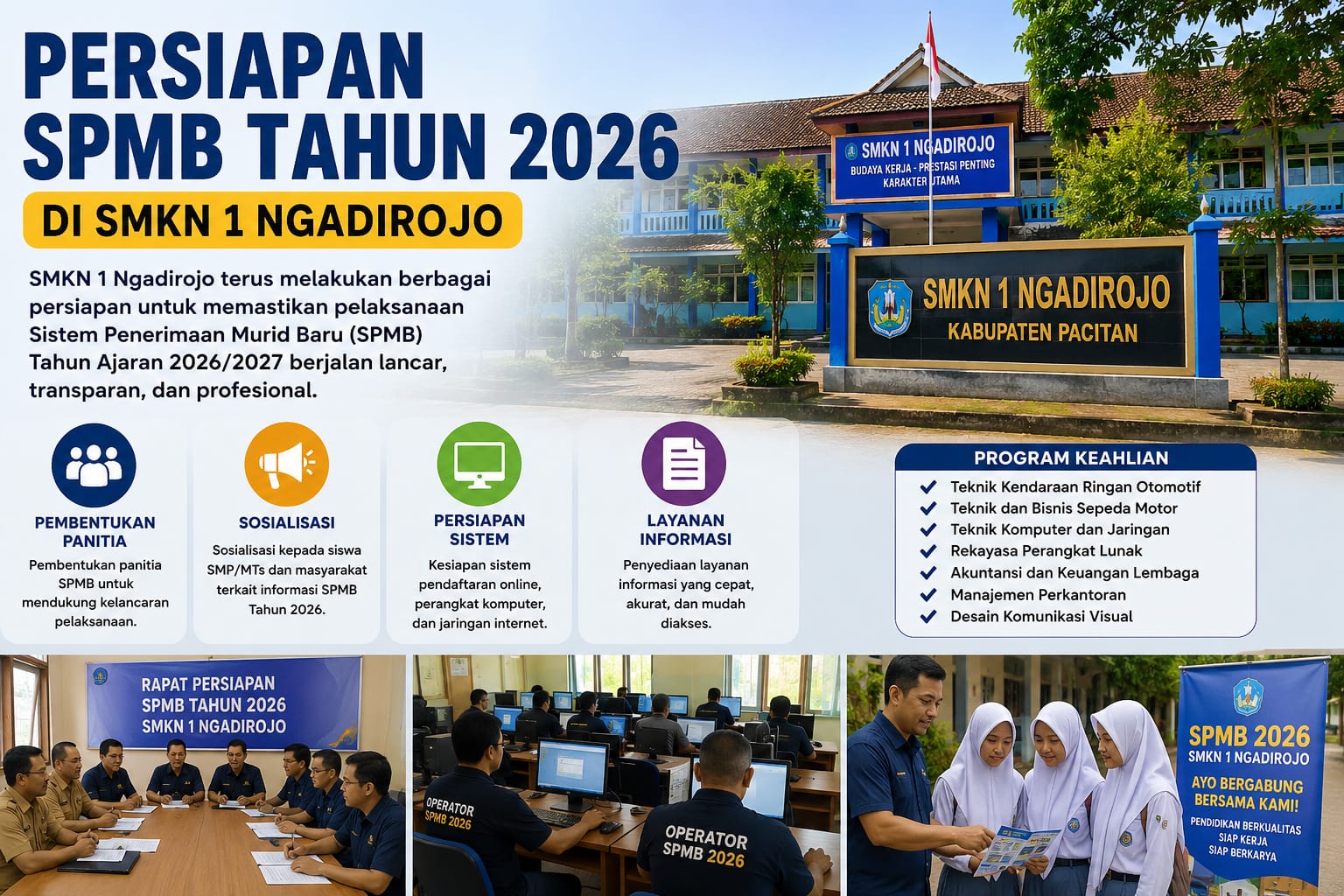 Persiapan Pelaksanaan SPMB Tahun 2026 di SMKN 1 Ngadirojo