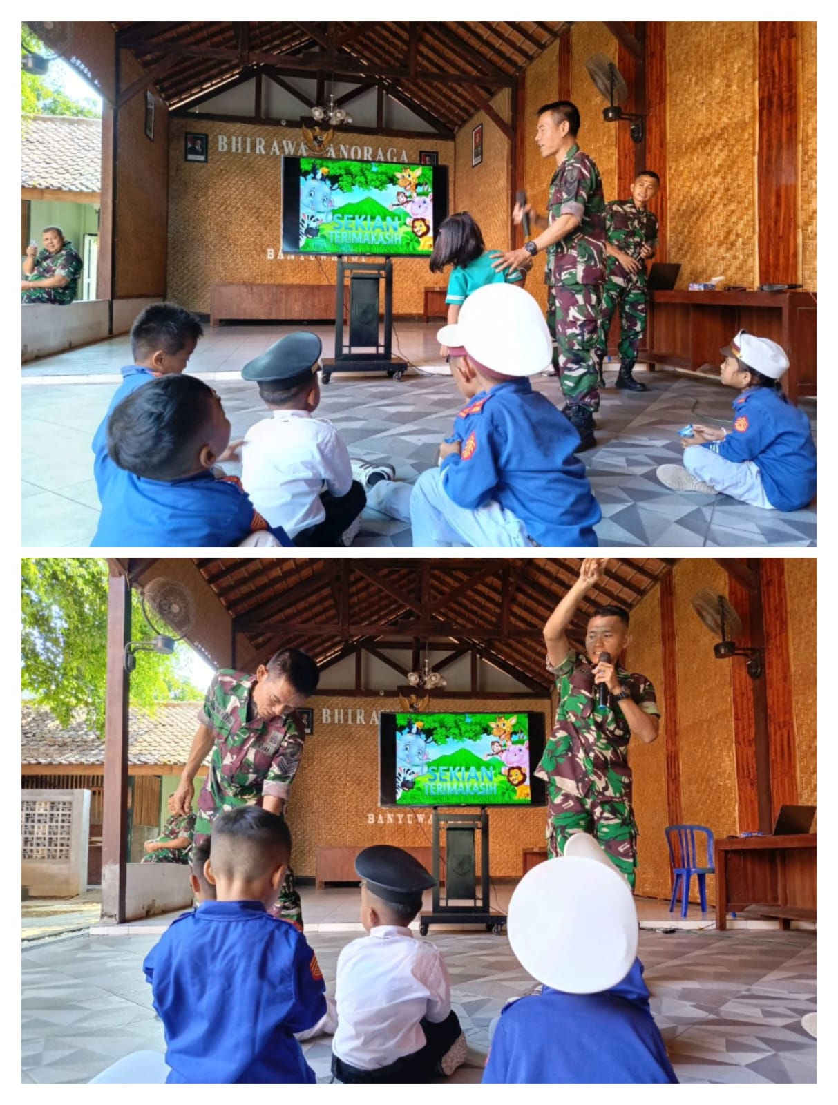 Wisata Edukasi TK Nurul Kartika Glenmore di Kodim Banyuwangi, Siswa Antusias Kenal Lebih Dekat TNI