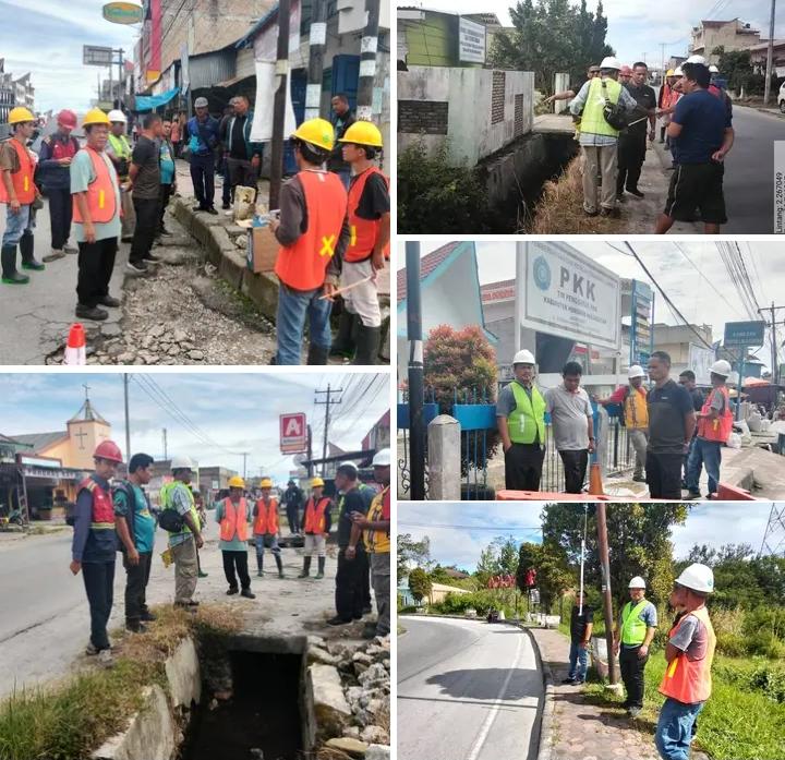 Pemkab Humbahas Bersama BBPJN Sumut Tinjau Rencana Pembangunan Gorong-Gorong/Cross Drain Di Kota Doloksanggul