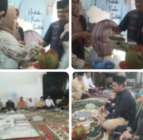 Tasyakuran Aqiqah dan Tasmiyah Putra Briptu Deni Arista Berlangsung Khidmat, Arshaka Pradia Gadafi Resmi Disematkan Nama