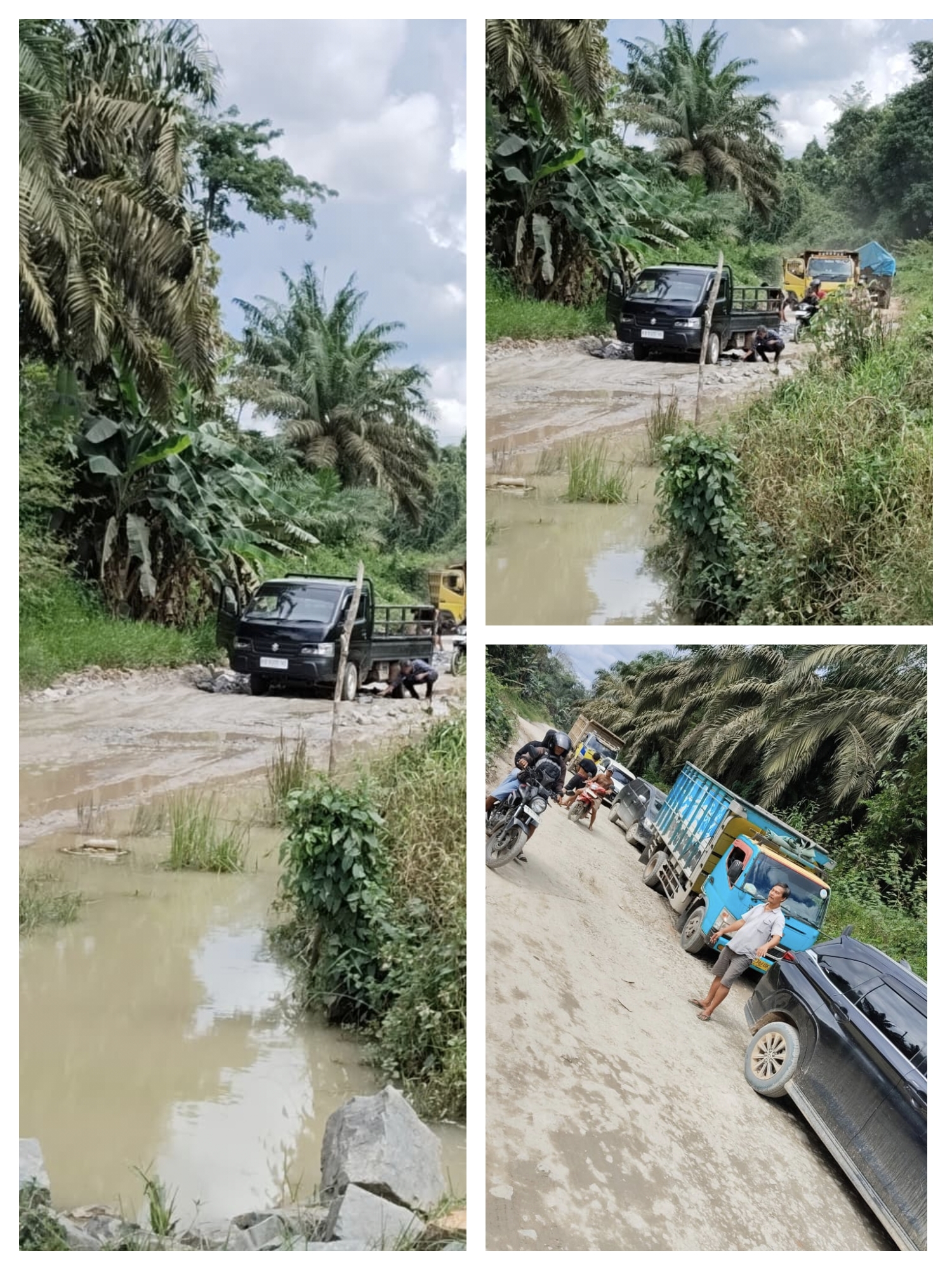 Jalan Rusak di KM 3 Kayu Lapis Picu Antrean Panjang, Warga Kritik Kinerja PT MPE