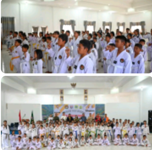 Pemkab dorong Atlet Taekwondo dalam UKT Geup yang diselenggarakan Pengkab TI Humbahas, Teruslah Berlatih untuk meraih Berprestasi 