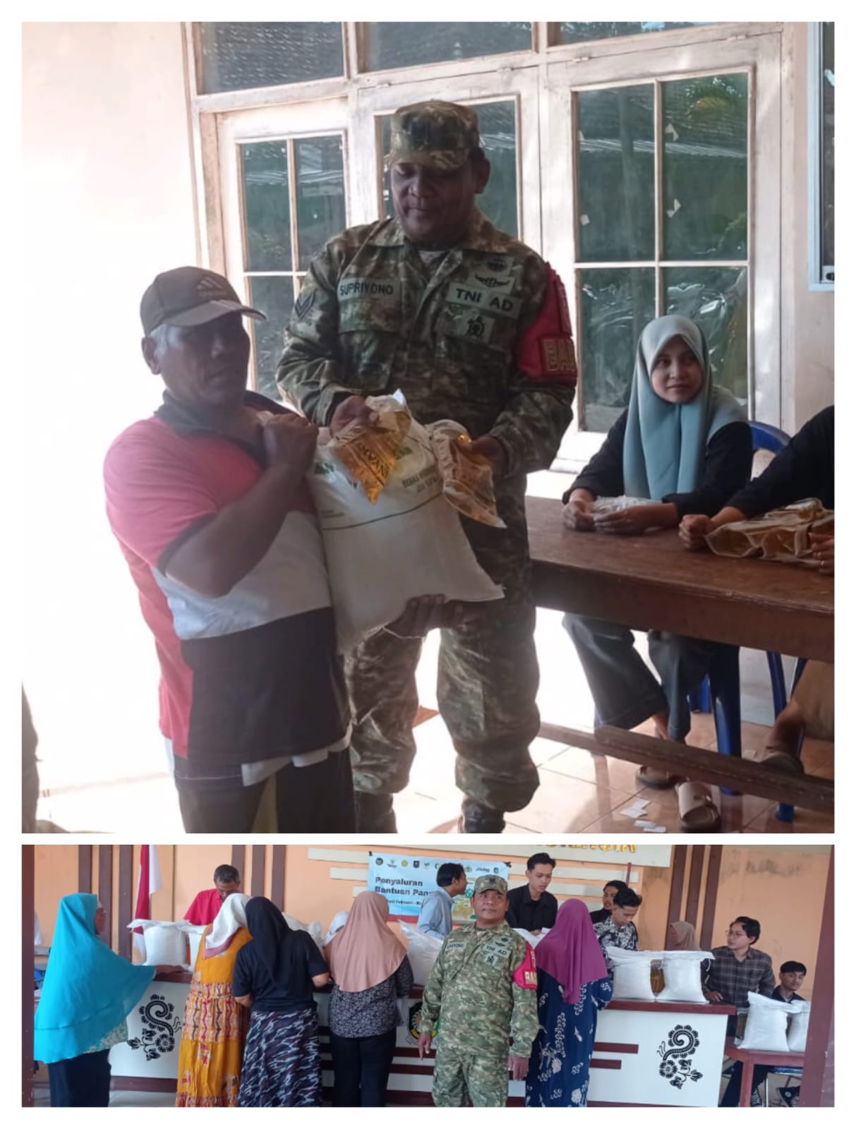 Babinsa Kedungringin Kawal Penyaluran Bantuan Pangan kepada 1.415 Warga Penerima Manfaat   