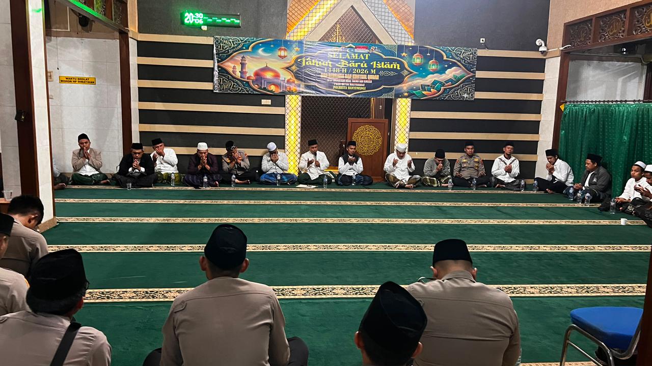 Perkuat Iman dan Pengabdian, Polresta Banyuwangi Gelar Khatmil Quran dalam Peringatan Tahun Baru Islam 1448 H