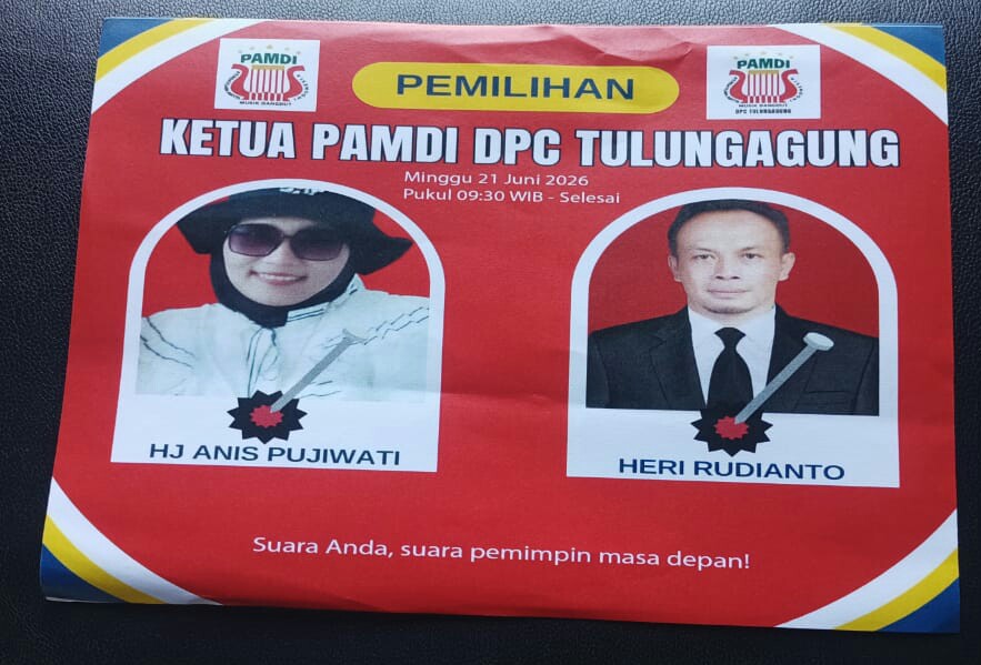 PEMILIHAN KETUA DPC PAMDI .TULUNGAGUNG DIGELAR Hari minggu 21 juni 2026.  
