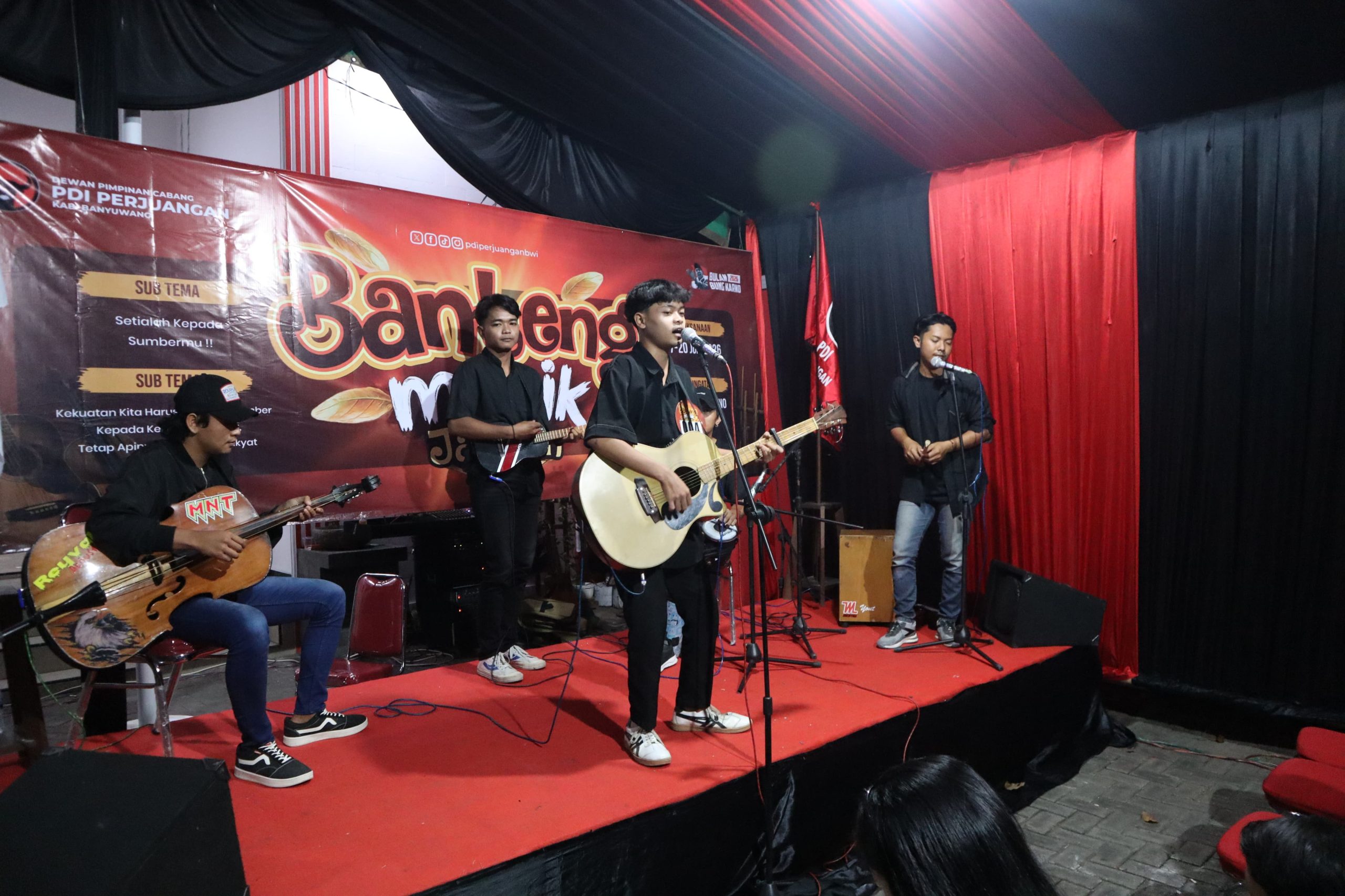 Ruang Ekspresi, Bulan Bung Karno PDI Perjuangan Banyuwangi Gelar Banteng Musik Jalanan