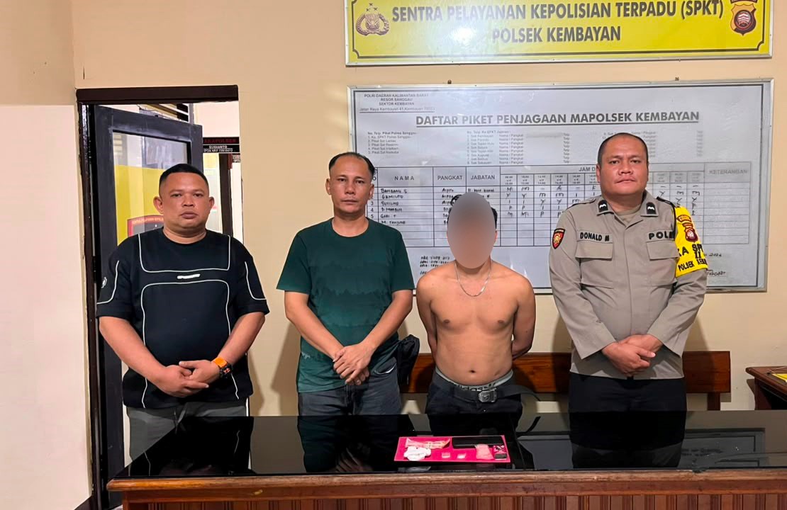 Polsek Kembayan Bongkar Dugaan Peredaran Sabu, Pria 38 Tahun Diamankan Bersama Barang Bukti
