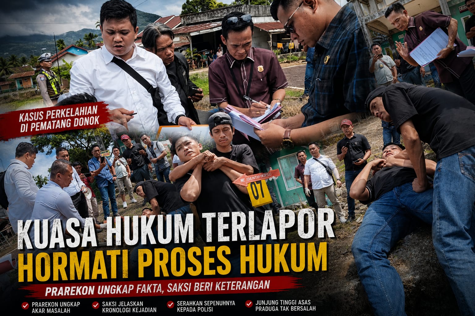 Kuasa Hukum Terlapor Hormati Proses Hukum Kasus Perkelahian di Pematang Donok