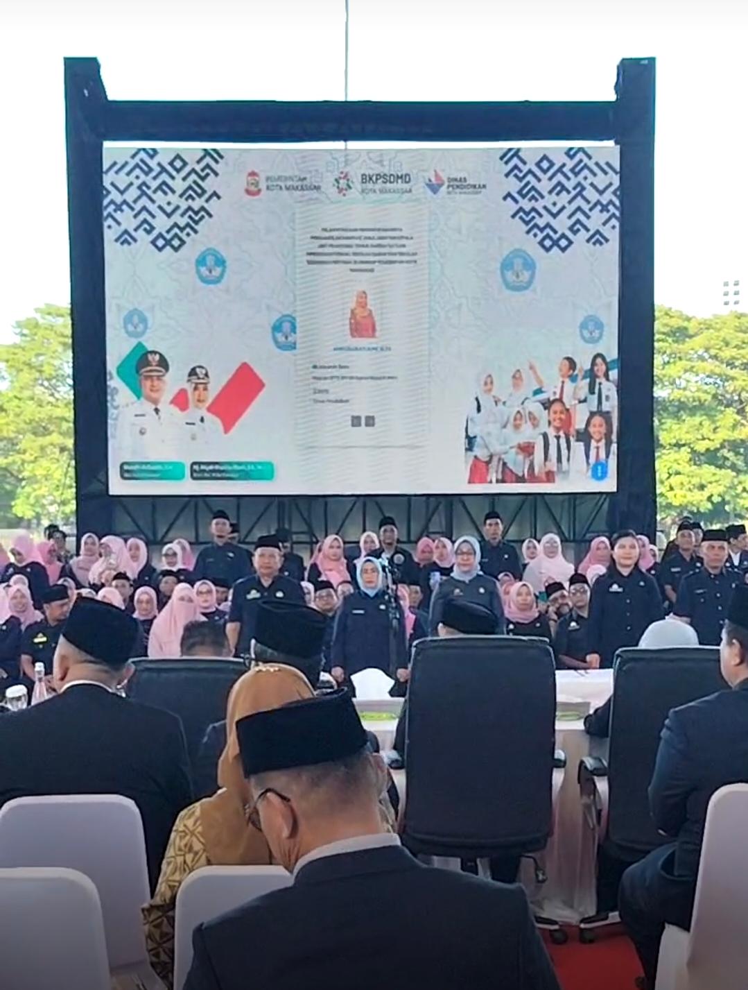 367 KEPSEK SD & SMP SE-MAKASSAR DILANTIK DI LAPANGAN KARBOSI, RABU 23 JUNI 2026