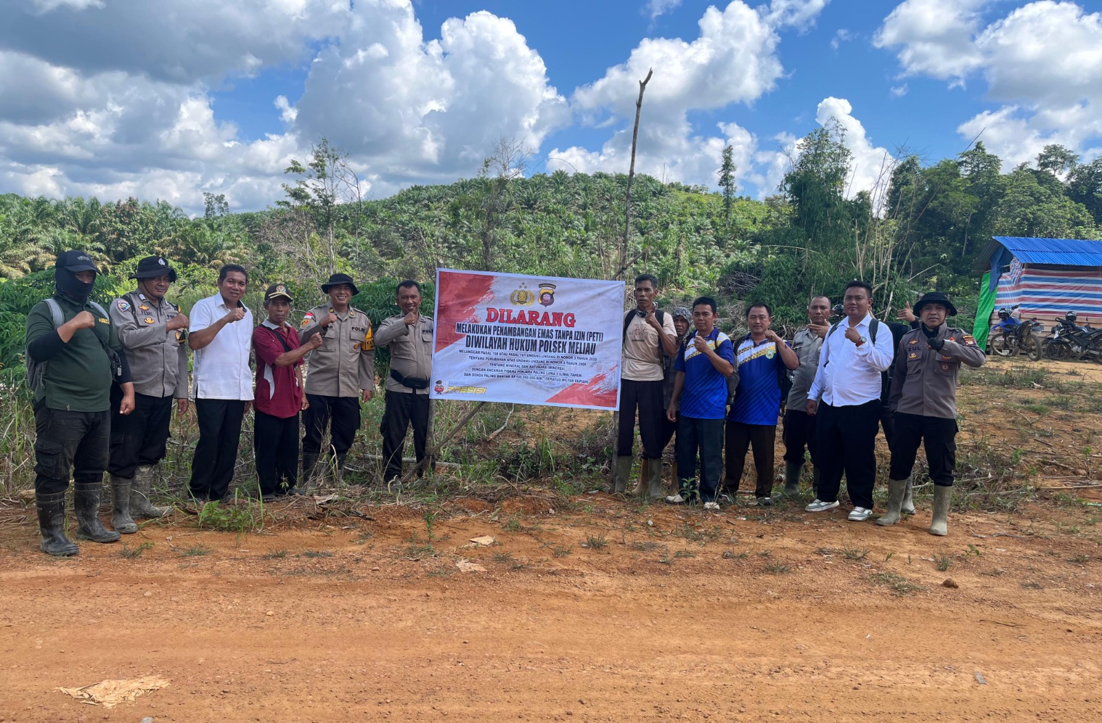 Respons Keluhan Krisis Air Bersih, Polsek Meliau Gencarkan Himbauan Larangan PETI di Desa Lalang