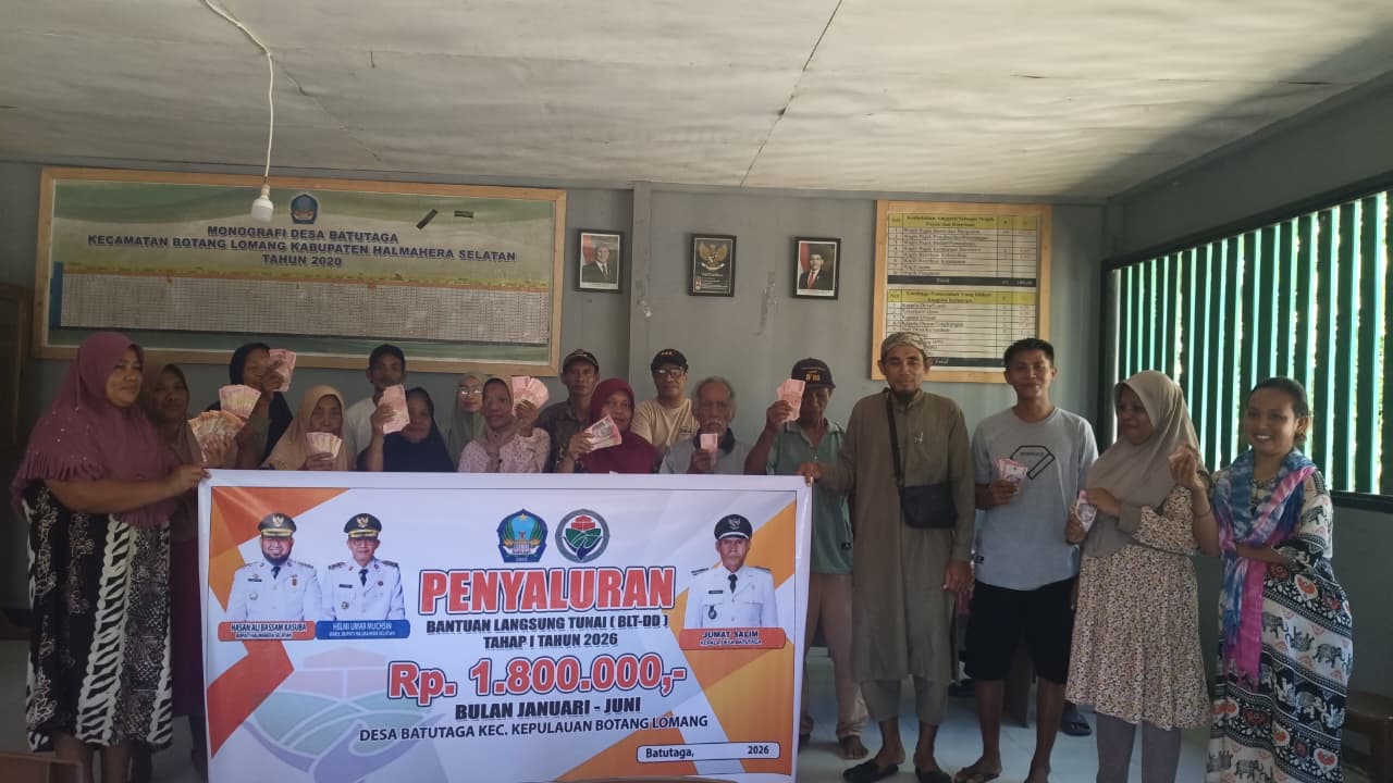 Pemdes Desa Batutaga Salurkan BLT-DD dan Insentif Tahap I Tahun 2026, Wujud Nyata Kepedulian terhadap Warga Kurang Mampu