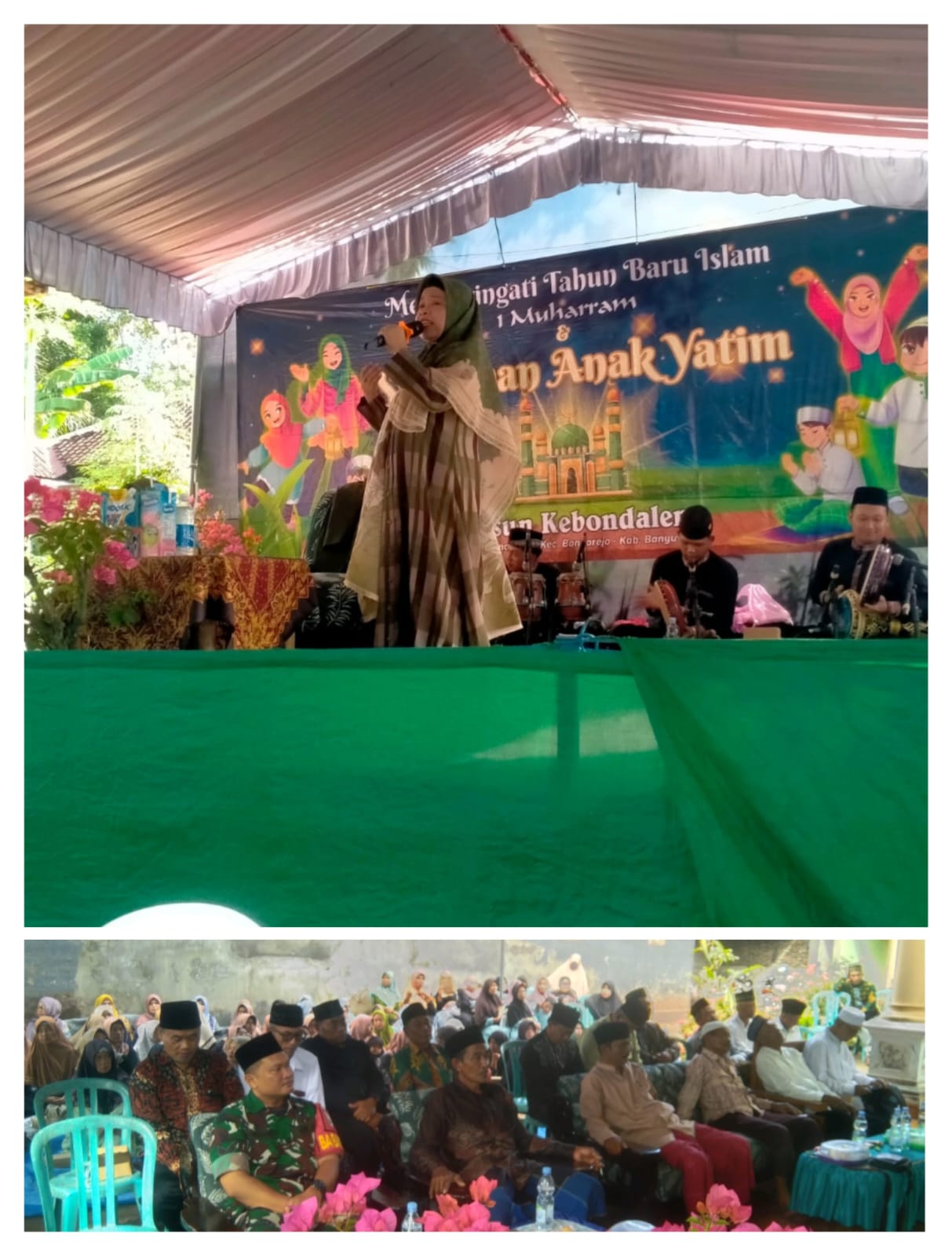 Hadir di Tengah Warga, Babinsa Kebondalem Ikut Sukseskan Santunan Yatim 1 Muharram