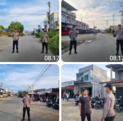 Hadir untuk Masyarakat, Polsek Sekayam Kawal Kelancaran Car Free Day di Balai Karangan