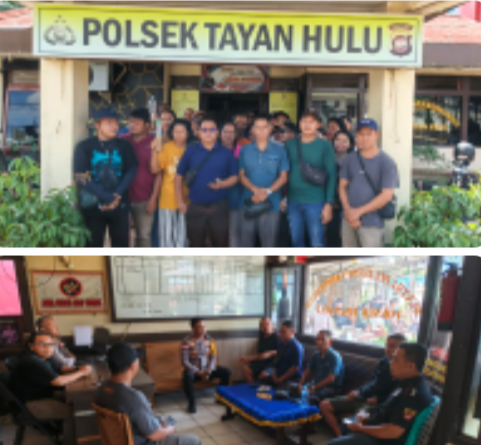 DI Duga Akibat Peti,Aliansi Masyarakat Peduli Lingkungan  Menyampai kan Aspirasi Dan Tuntutan Mendatangi Polsek Tayan hulu.