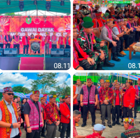 Kapolsek Beduai Hadiri Pembukaan Gawai Mpori Semongi Podi I, Wujud Dukungan Pelestarian Budaya Dayak di Perbatasan