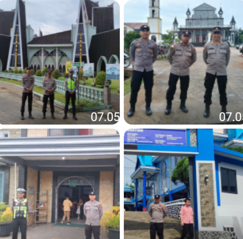 Polres Sanggau Pastikan Ibadah Minggu Berlangsung Aman dan Khidmat, Puluhan Personel Disiagakan di Sejumlah Gereja