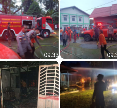 Rumah Semi Permanen di Kota Sanggau Terbakar, Dugaan Api Berawal dari Percikan Korek Api