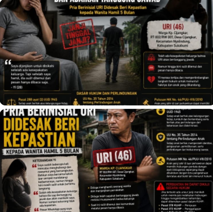 Setelah Kehamilan Terungkap, Pria Berinisial URI Disebut Sulit Ditemui oleh Wanita yang Mengandung Anaknya